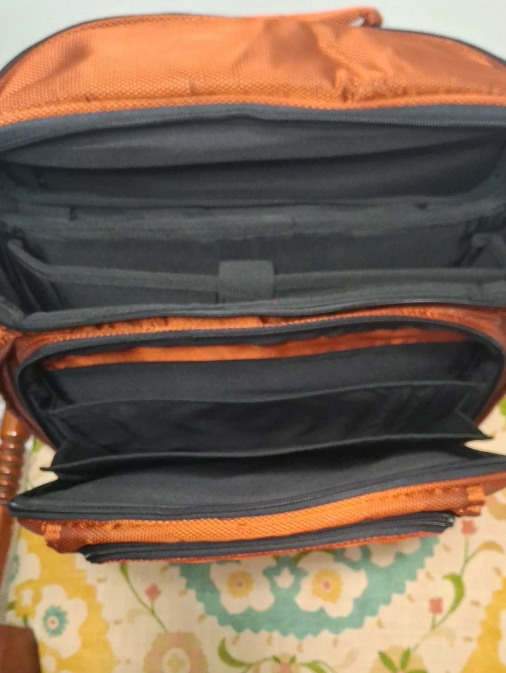 Port Authority Rust Orange COMPUTER Backpack With Multi-Zip Storage.